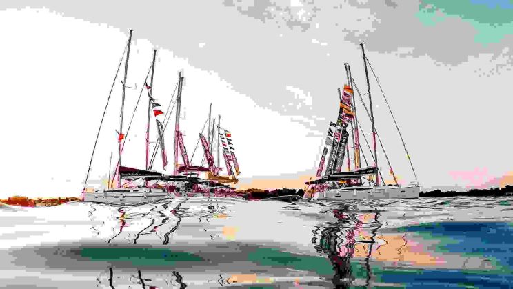 Yachts in harbor